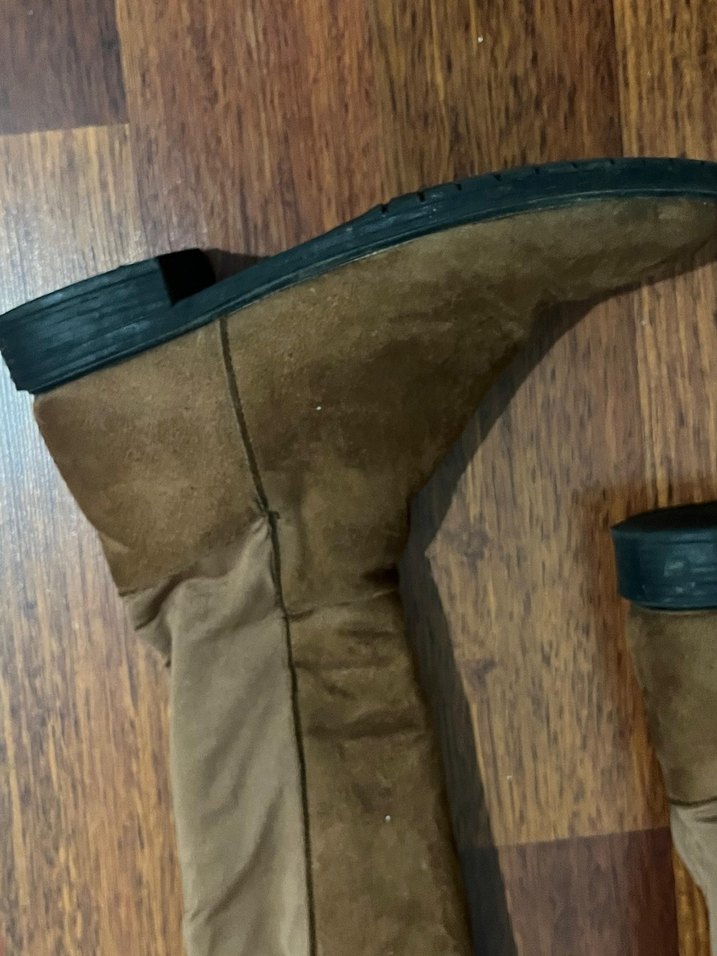 Kahverengi Süet Kadın Dizüstü Bot - Görsel 3