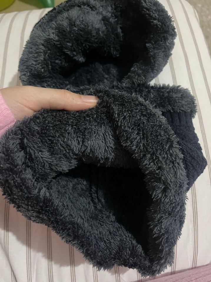 Erkek Bere Atkı Seti İçi Yünlü - Görsel 3