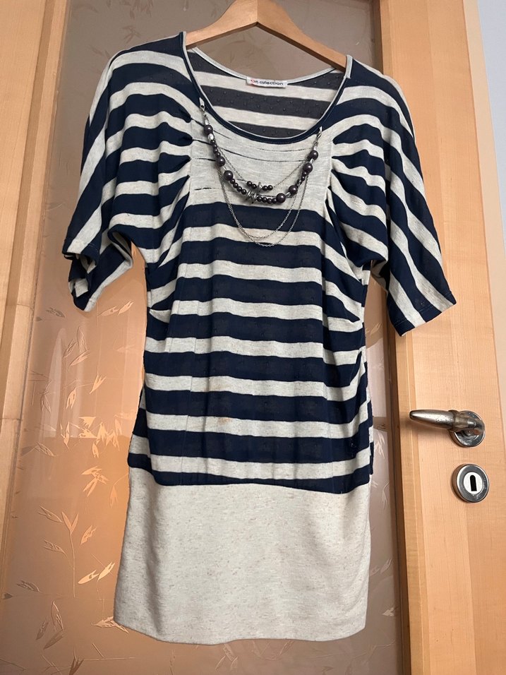 Zincir Detaylı Gri Çizgili - Görsel 2