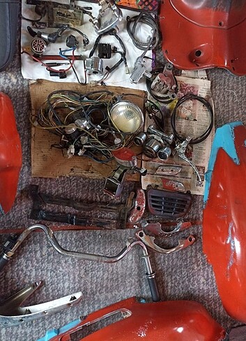 Asya nostalji 125t scooter motosiklet yedek parça - Görsel 10