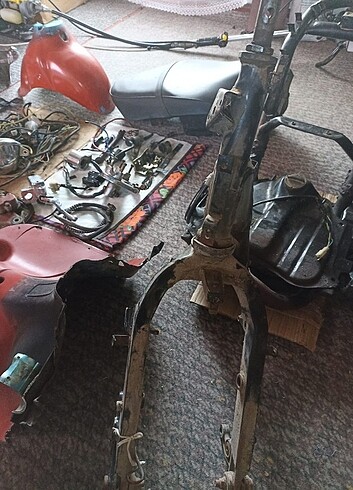 Asya nostalji 125t scooter motosiklet yedek parça - Görsel 11