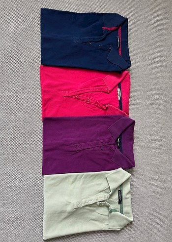 Çok Renkli Kısa Kollu Polo Tişört