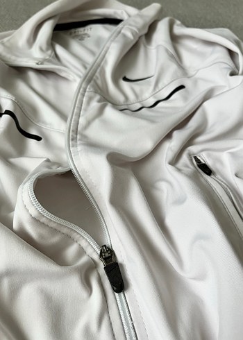 Nike Nıke Beyaz Fermuarlı Kadın Polar Sweatshirt
