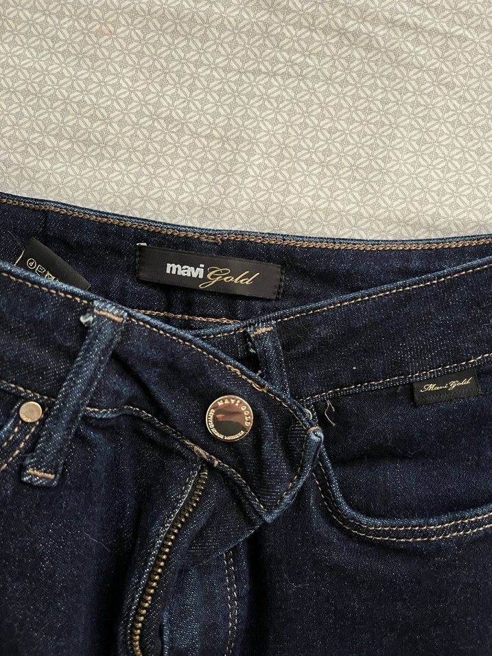 Lacivert Kadın Denim Pantolon - Görsel 4