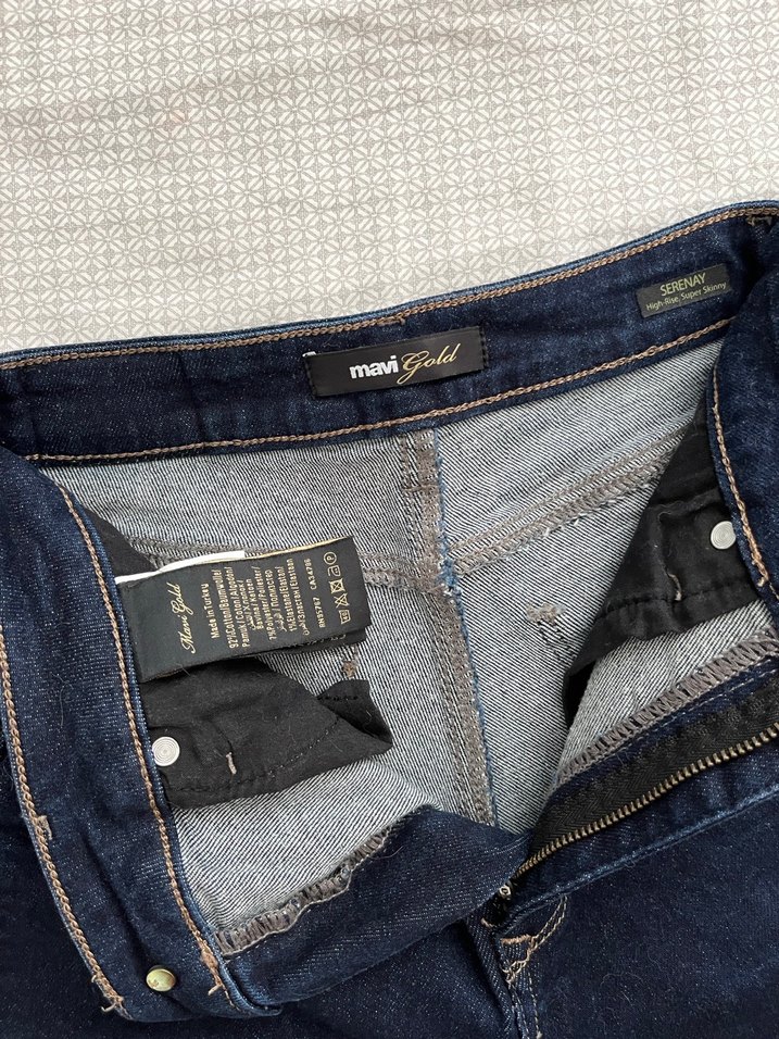 Lacivert Kadın Denim Pantolon - Görsel 3