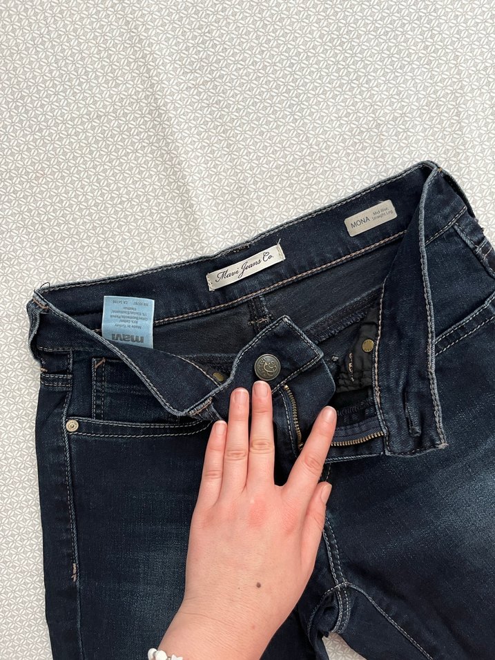 Kadın Mavi Normal Kesim Denim Pantolon - Görsel 2