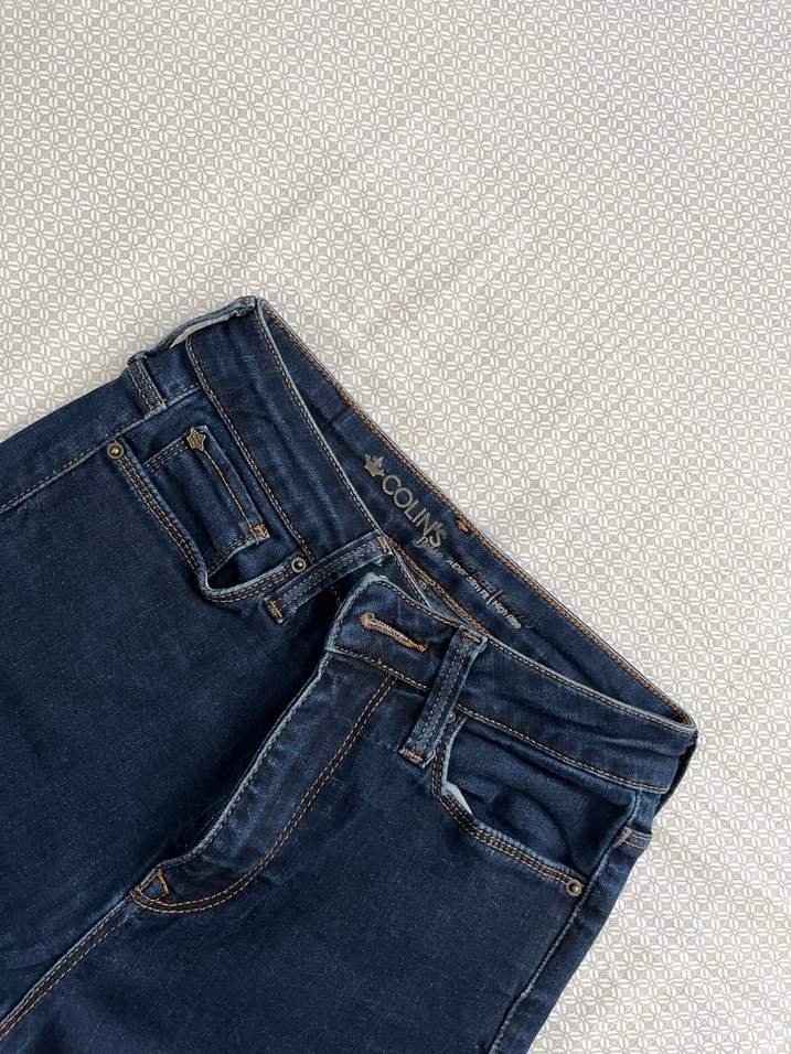 Kadın Lacivert Midi Denim Pantolon - Görsel 3