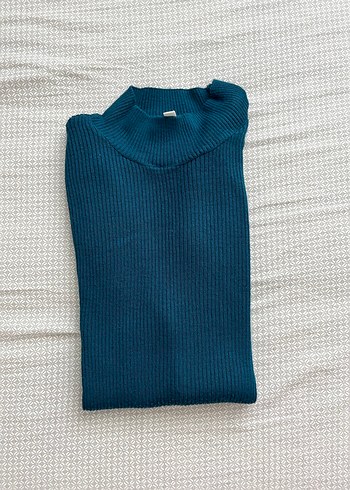 Kadın Lacivert Kısa Kollu Triko Kazak - Görsel 3