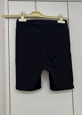 Siyah Kadın Mini Bermuda Şort ve tayt - Görsel 2