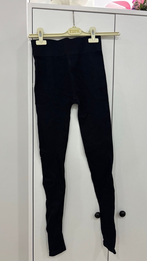 Siyah Kadın Mini Bermuda Şort ve tayt - Görsel 4