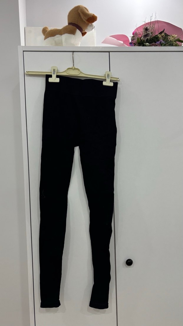 Siyah Kadın Mini Bermuda Şort ve tayt - Görsel 3