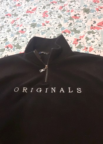 Siyah Yarım Fermuarlı Erkek Sweatshirt - Görsel 2