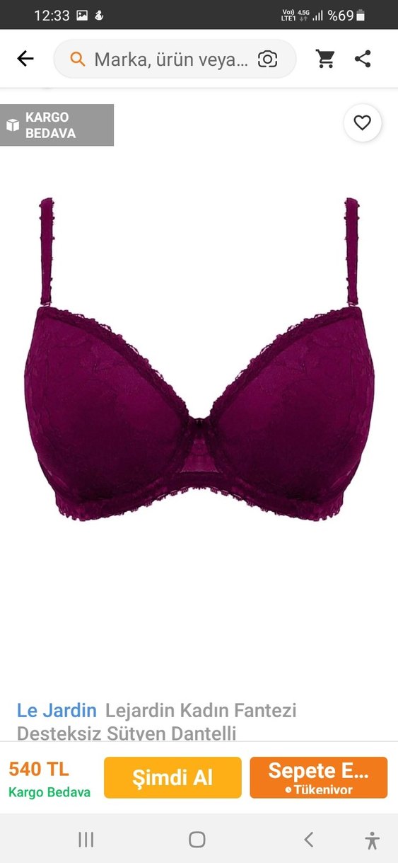 Bordo  Sütyen - Görsel 4