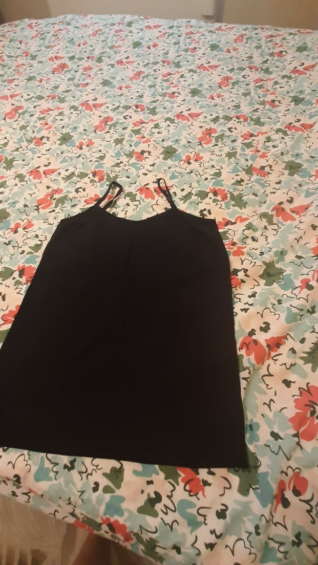 Siyah Uzun İp Askılı Kadın Atlet - Görsel 5