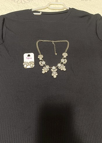 Beden Beyaz Boncuklu Mini Bohem Kolye ve Küpe Seti