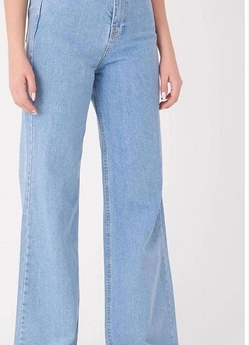 m Beden mavi Renk Yüksek bel wide leg Jean pantolon 