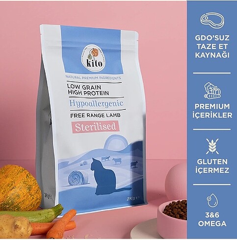 Kito Kuzu Etli Kısır Kedi Maması 2 kilo