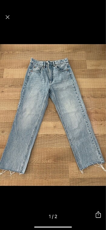 Stradivarius D96 crop straight fit jean