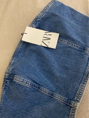 Zara zara jean kot crop büstiyer
