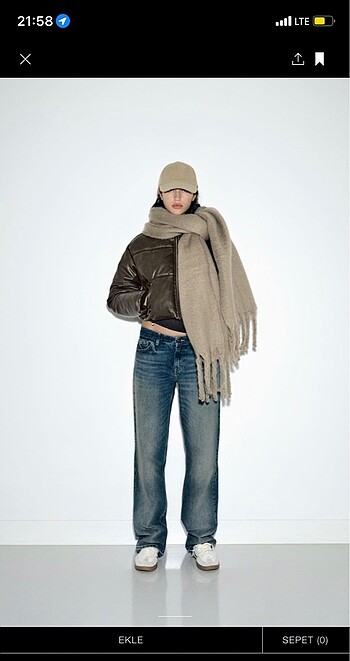 Zara suni deri mont