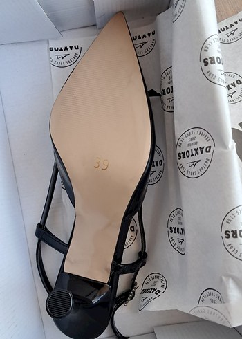 39 Beden siyah Renk Siyah rugan Tokalı Stiletto Kadın Topuklu