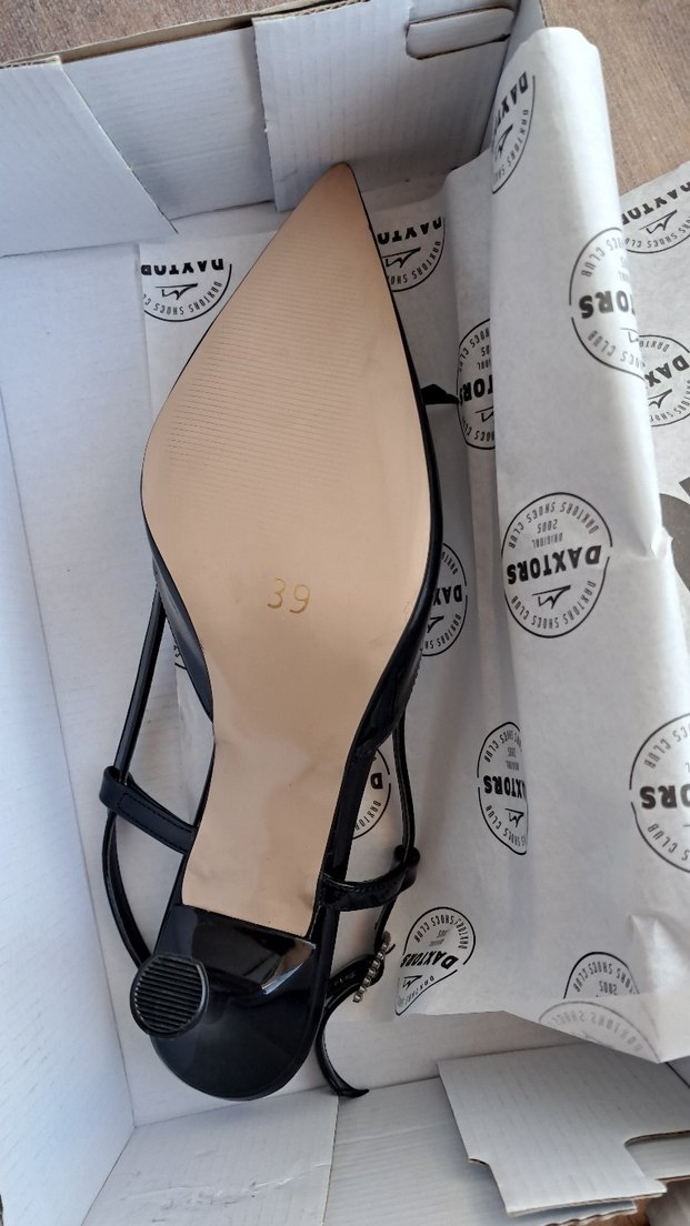 Siyah rugan Tokalı Stiletto Kadın Topuklu - Görsel 4