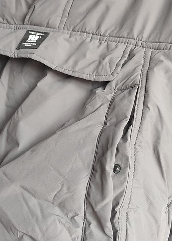 Pull&Bear Gri Kanguru Yağmuruk - Görsel 5