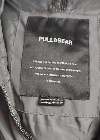 Pull&Bear Gri Kanguru Yağmuruk - Görsel 3