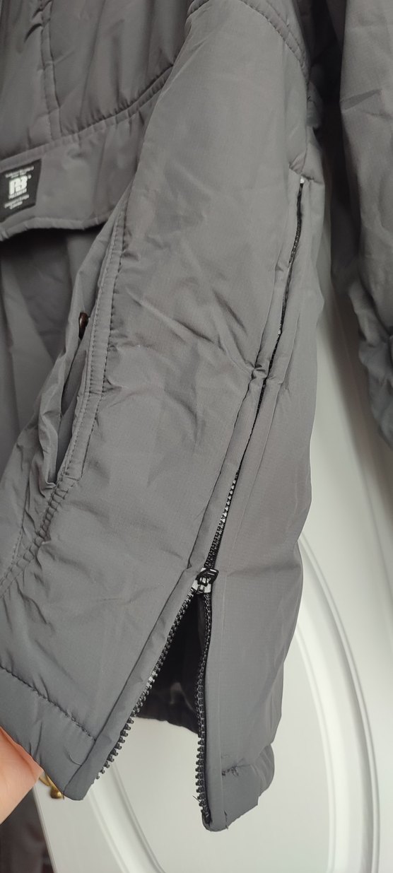 Pull&Bear Gri Kanguru Yağmuruk - Görsel 4