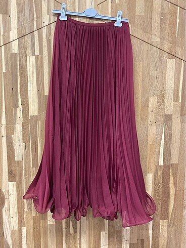Bordo şifon etek