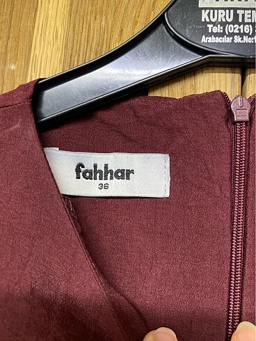 36 Beden bordo Renk Fahhar elbise
