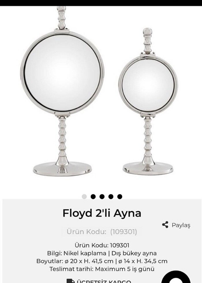  Floyd ayna nikel - Görsel 4