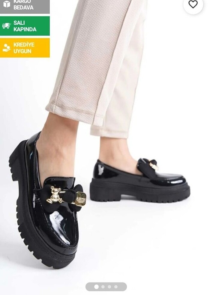 Kadın loafer siyah rugan - Görsel 2