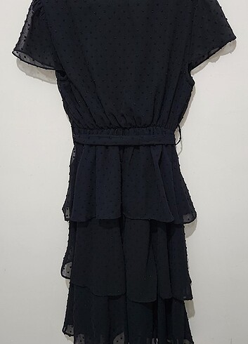 Koton Siyah güpürlü tül elbise 