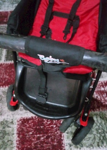 Koyu Kırmızı Bebek Arabası - Görsel 5