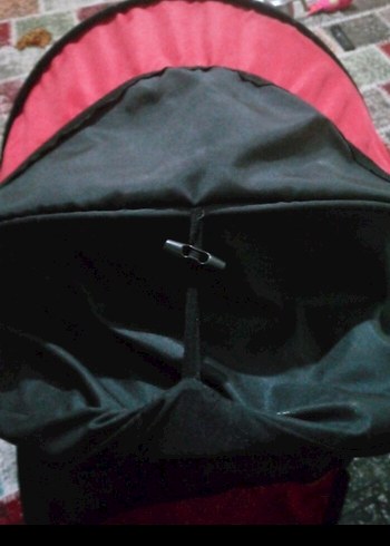 Koyu Kırmızı Bebek Arabası - Görsel 7