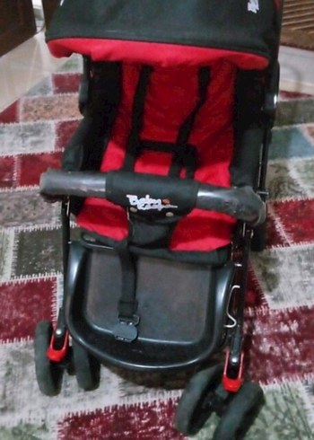 Koyu Kırmızı Bebek Arabası - Görsel 4