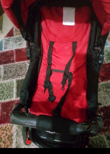 Koyu Kırmızı Bebek Arabası - Görsel 6