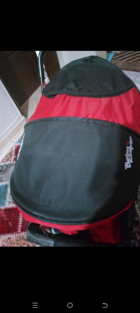 Koyu Kırmızı Bebek Arabası - Görsel 3