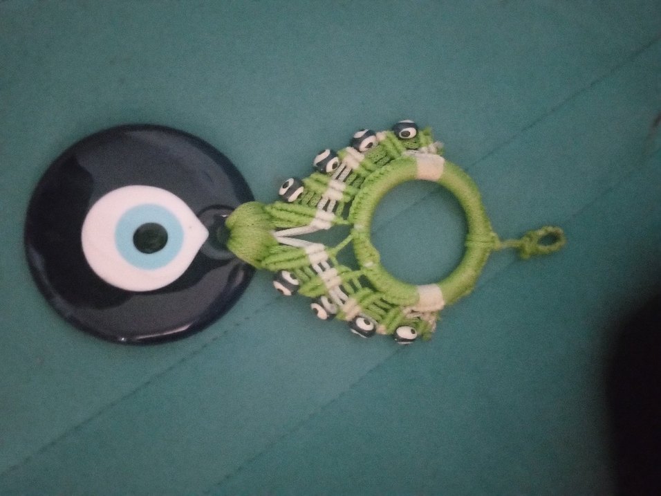 Yeşil Nakışlı Boncuklu Bohem Broş - Görsel 2