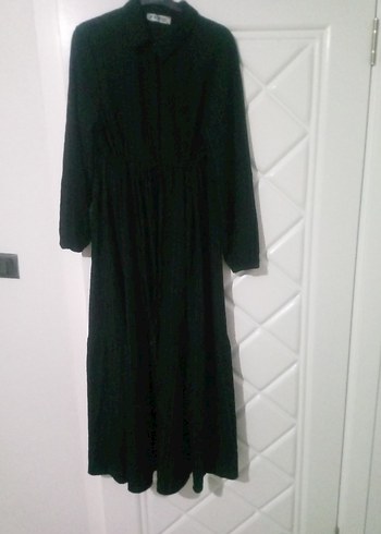 Siyah Uzun Kollu Piliseli Kadın Elbise - Görsel 4