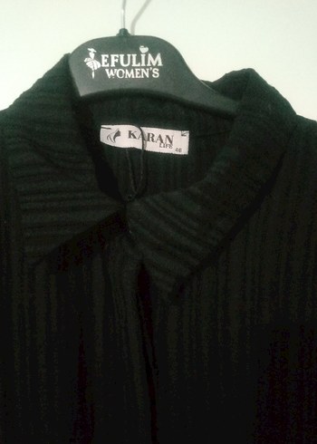 Siyah Uzun Kollu Piliseli Kadın Elbise - Görsel 2