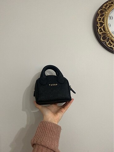Mini siyah Vakko çanta