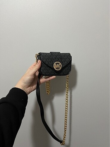 Michael Kors Lacivert mat mk mini kadın çantası