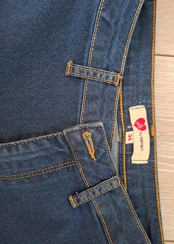 34 Beden Düğmeli Mini Mavi Kadın Denim Şort