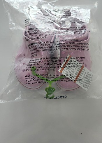 Crocs pembe baskılı pastel terlik