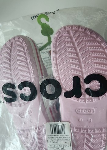 35 Beden pembe Renk Crocs pembe baskılı pastel terlik