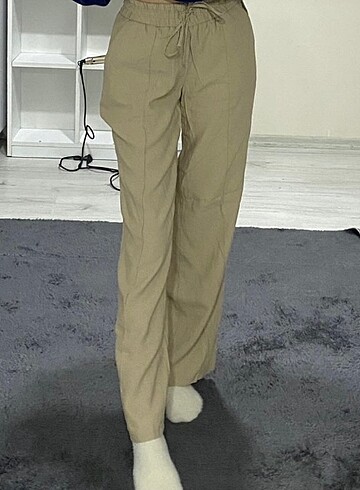 Addax bej keten pantolon
