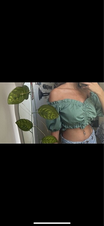 Diğer Yeşil büzgülü crop