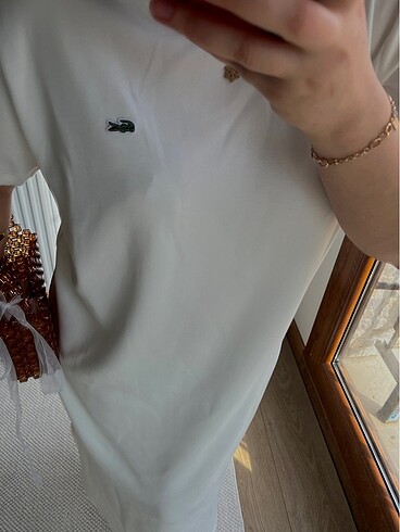 s Beden beyaz Renk Orijinal Lacoste elbise